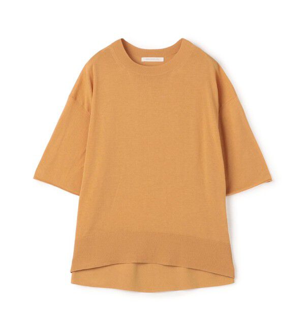 GALERIE VIE「クレープコットン ハーフスリーブプルオーバー」|ニット・セーター|25 イエロー