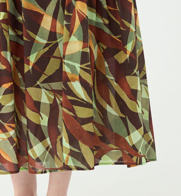 Ballsey「スタックリーフプリント カシュクールライクワンピース」|ワンピース|