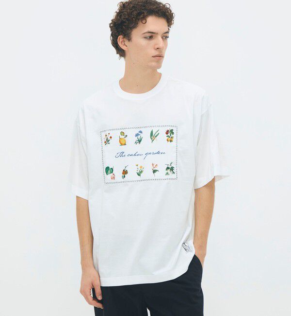 CABaN「CABaN スビンコットン GREEN SHOWERプリントTシャツ」|Tシャツ・カットソー|