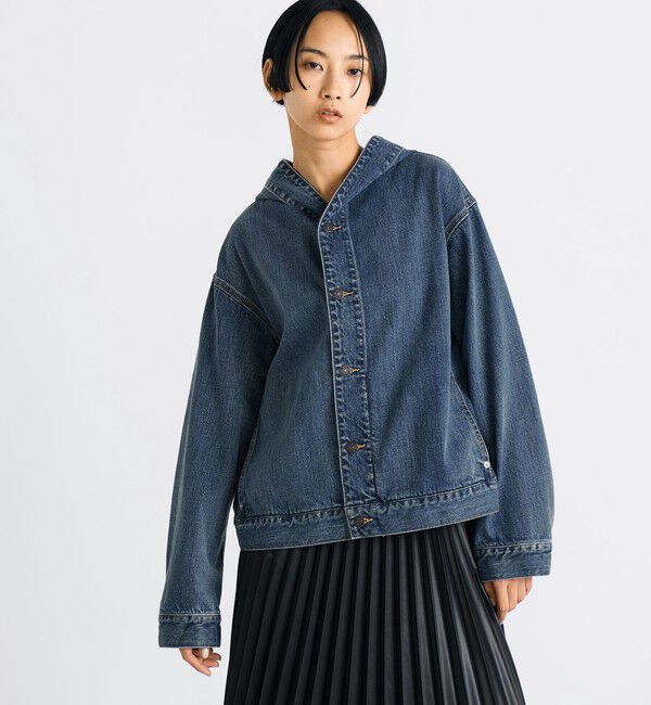 Edition「エッセンシャルデニム フーデットブルゾン」|ブルゾン・スタジャン|
