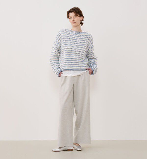 GALERIE VIE「バンピーボーダー ボートネックプルオーバー」|ニット・セーター|