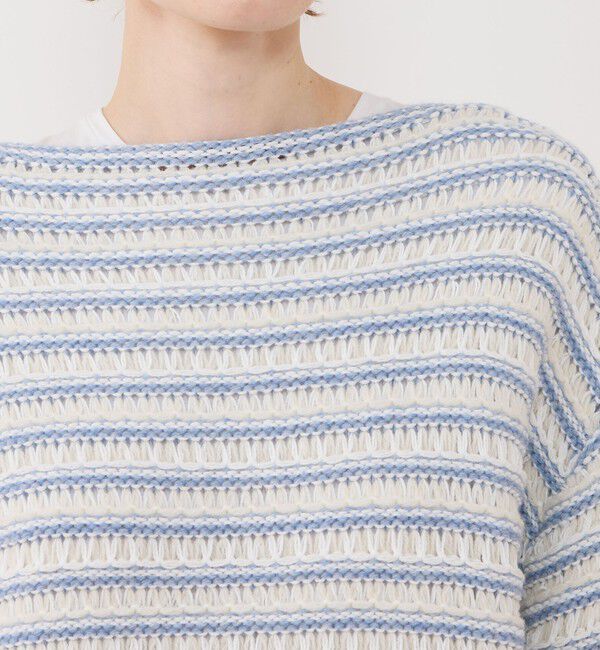 GALERIE VIE「バンピーボーダー ボートネックプルオーバー」|ニット・セーター|