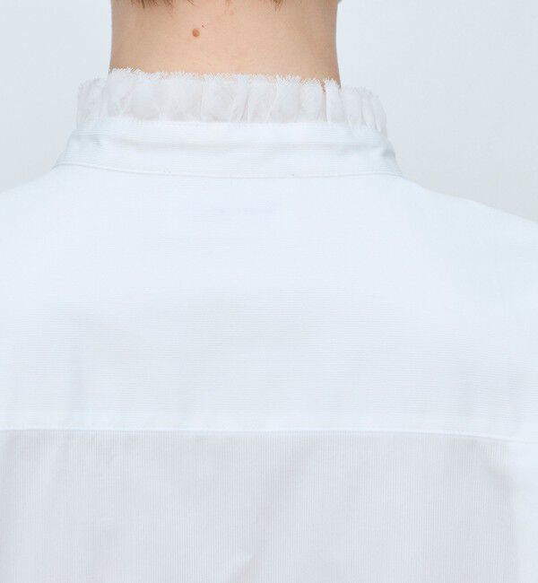 TOMORROWLAND collection「コットンピケ フリルカラーブラウス」|シャツ・ブラウス|