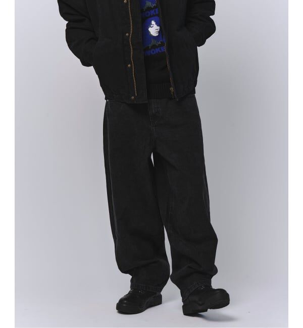 JOINT WORKS「NOMANUAL/ノーマニュアルWAVE CURVED DENIM PANTS」|デニム|ブラック