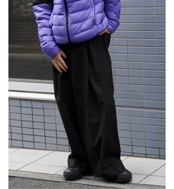 JOINT WORKS「OBEY / オベイ OLIVER PLEATED PANT」|スラックス|ブラック