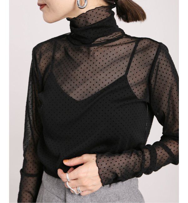 VERMEIL par iena「《追加》ドットフロッキーチュールプルオーバー」|Tシャツ・カットソー|