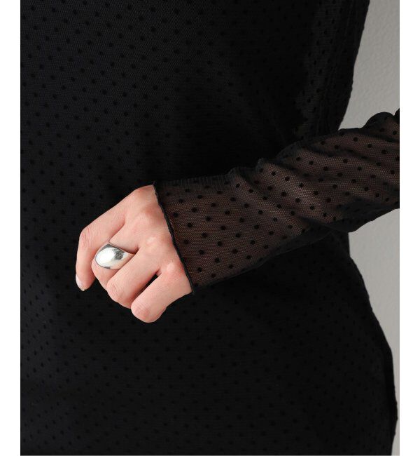 VERMEIL par iena「《追加》ドットフロッキーチュールプルオーバー」|Tシャツ・カットソー|