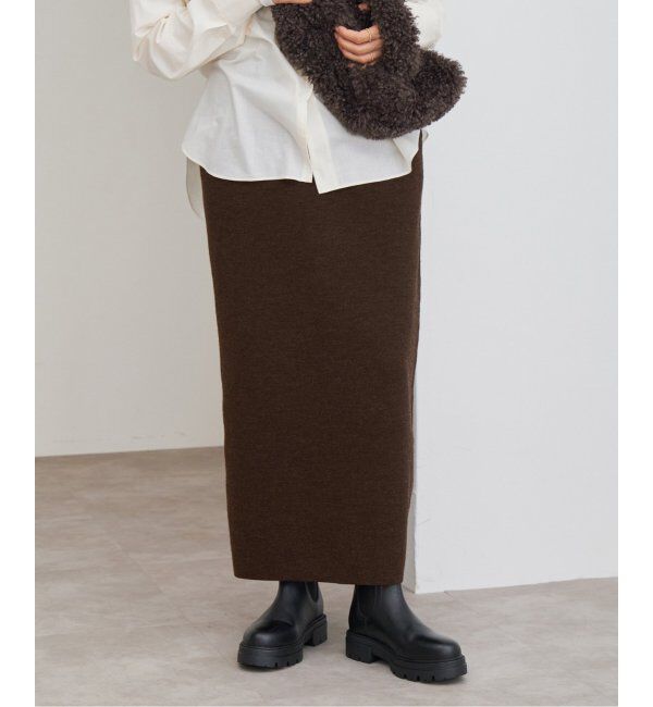 IENA「《追加》スーパーファインスムースニットスカート」|スカート|