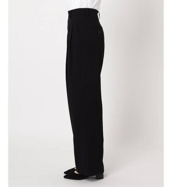 IENA「《追加2》TA/PL ジョーゼットタックワイドパンツ」|スラックス|