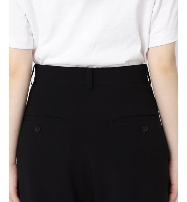 IENA「《追加2》TA/PL ジョーゼットタックワイドパンツ」|スラックス|