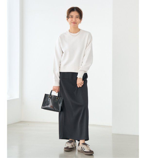 IENA「《追加4》コットン裏毛クロップドプルオーバー」|スウェット・ジャージ|