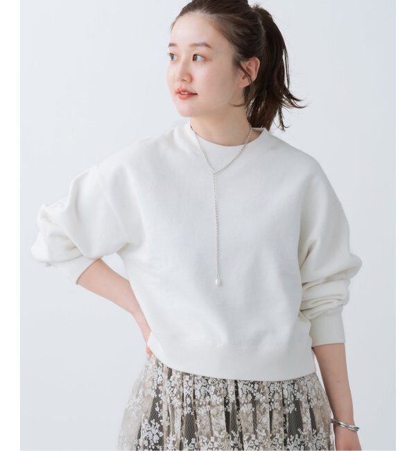 IENA「《追加4》コットン裏毛クロップドプルオーバー」|スウェット・ジャージ|