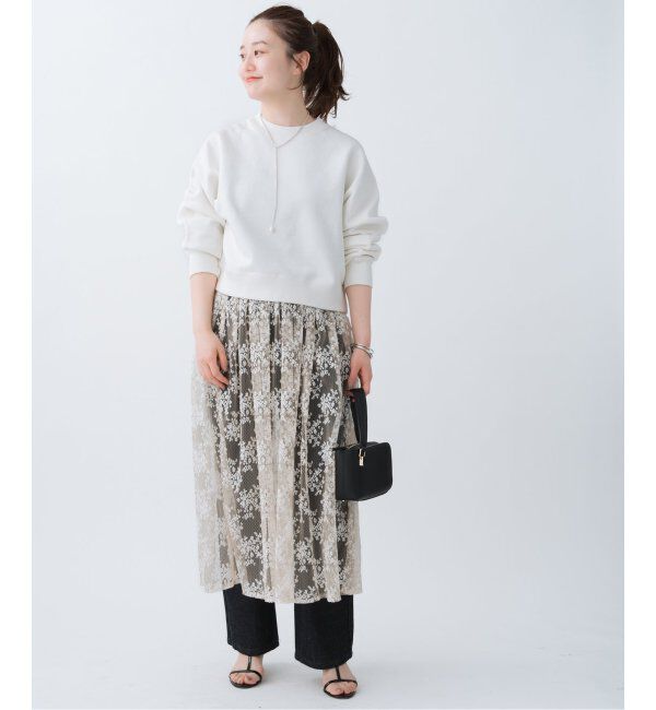 IENA「《追加4》コットン裏毛クロップドプルオーバー」|スウェット・ジャージ|