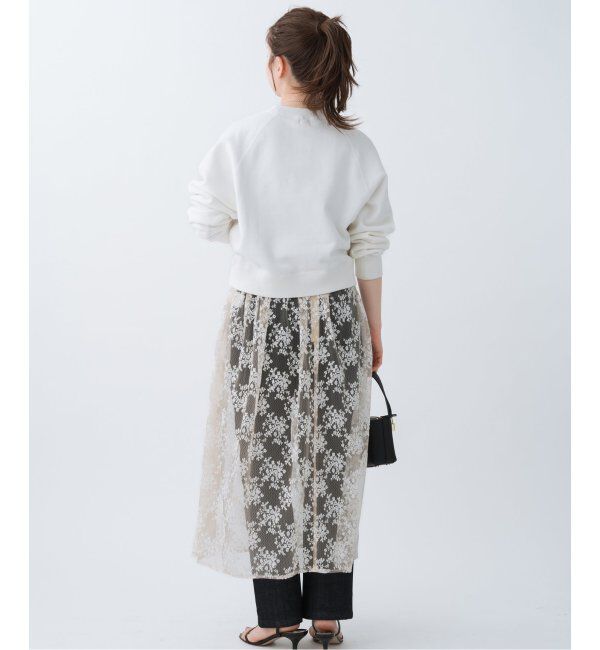 IENA「《追加4》コットン裏毛クロップドプルオーバー」|スウェット・ジャージ|