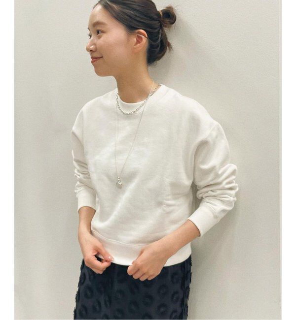 IENA「《追加4》コットン裏毛クロップドプルオーバー」|スウェット・ジャージ|