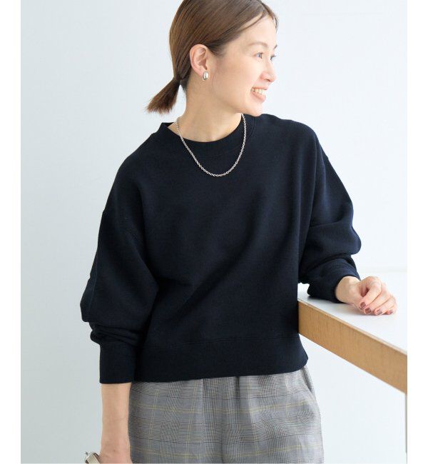 IENA「《追加4》コットン裏毛クロップドプルオーバー」|スウェット・ジャージ|