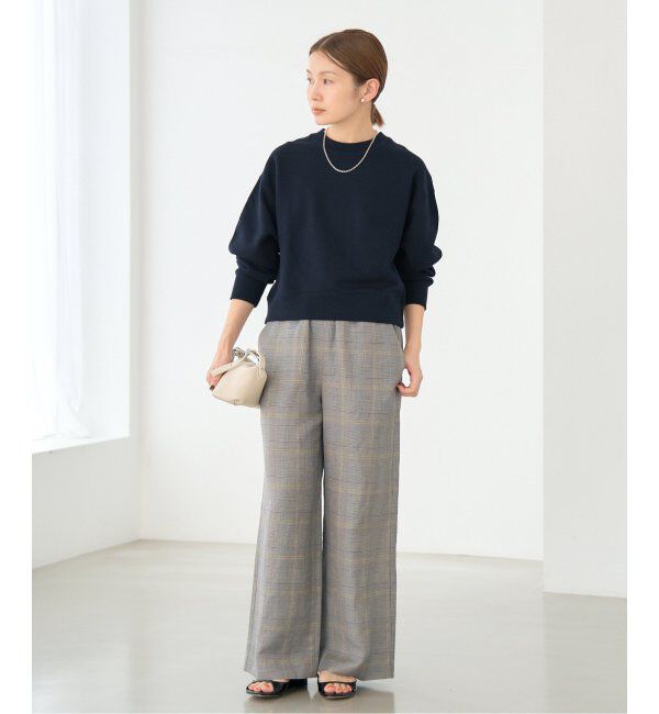 IENA「《追加4》コットン裏毛クロップドプルオーバー」|スウェット・ジャージ|