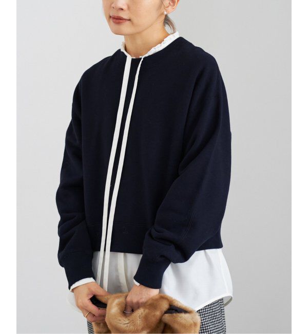 IENA「《追加4》コットン裏毛クロップドプルオーバー」|スウェット・ジャージ|