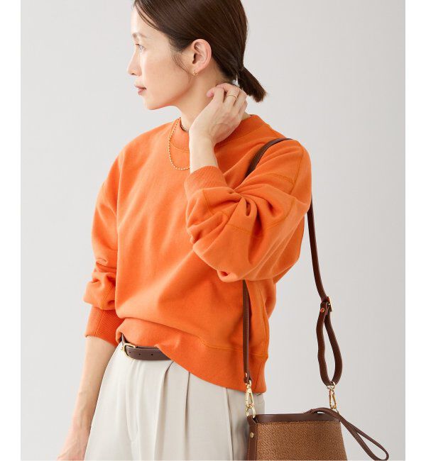 IENA「《追加4》コットン裏毛クロップドプルオーバー」|スウェット・ジャージ|