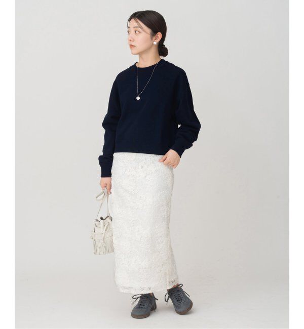 IENA「《追加4》コットン裏毛クロップドプルオーバー」|スウェット・ジャージ|