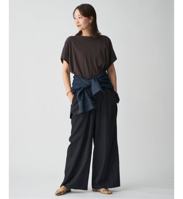 VERMEIL par iena「シルクライクサテン リラックスパンツ」|その他|