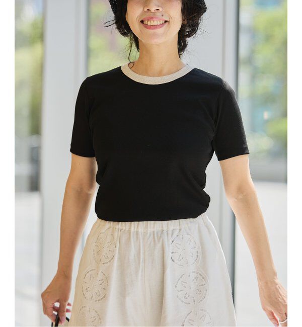 IENA LA BOUCLE「《追加》IENA LA BOUCLE ライトリブハーフスリーブプルオーバー2」|Tシャツ・カットソー|