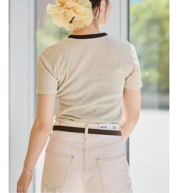 IENA LA BOUCLE「《追加》IENA LA BOUCLE ライトリブハーフスリーブプルオーバー2」|Tシャツ・カットソー|