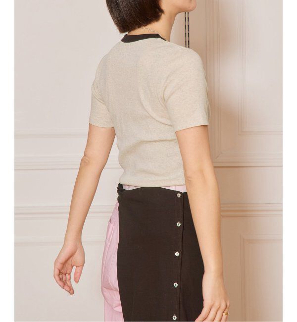 IENA LA BOUCLE「《追加》IENA LA BOUCLE ライトリブハーフスリーブプルオーバー2」|Tシャツ・カットソー|