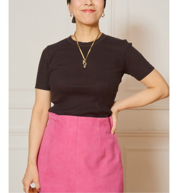 IENA LA BOUCLE「《追加》IENA LA BOUCLE ライトリブハーフスリーブプルオーバー2」|Tシャツ・カットソー|