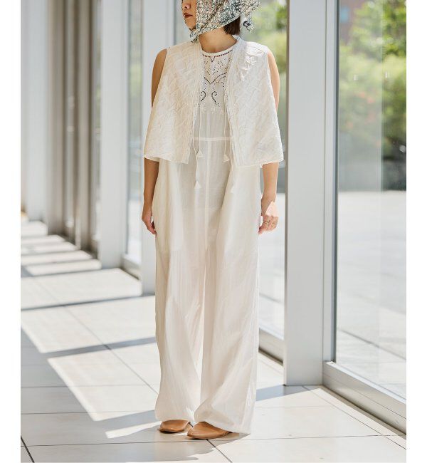 IENA LA BOUCLE「《追加》IENA LA BOUCLE カットワークレースオールインワン2」|オールインワン|