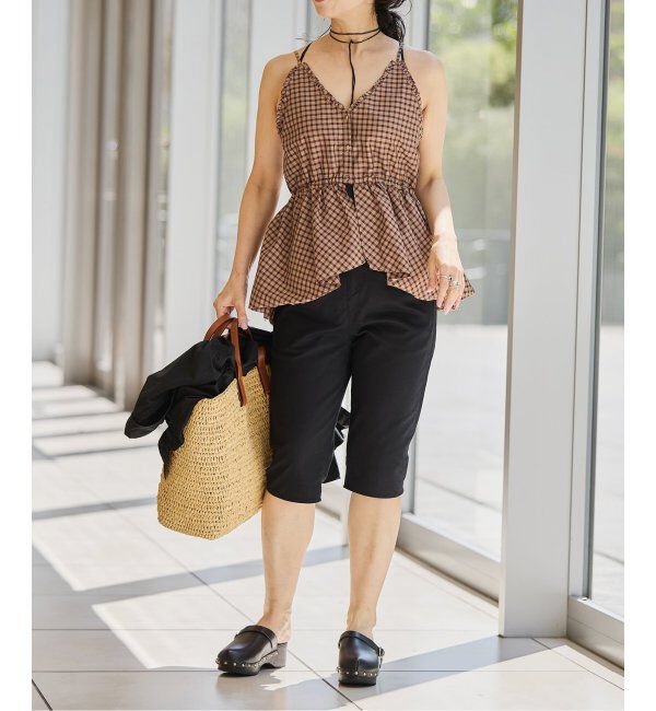 IENA LA BOUCLE「IENA LA BOUCLE C/Pポプリンチェックキャミソール」|キャミソール|