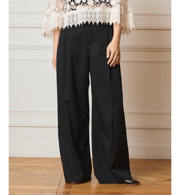 IENA LA BOUCLE「IENA LA BOUCLE サイドタックストレートパンツ」|スラックス|