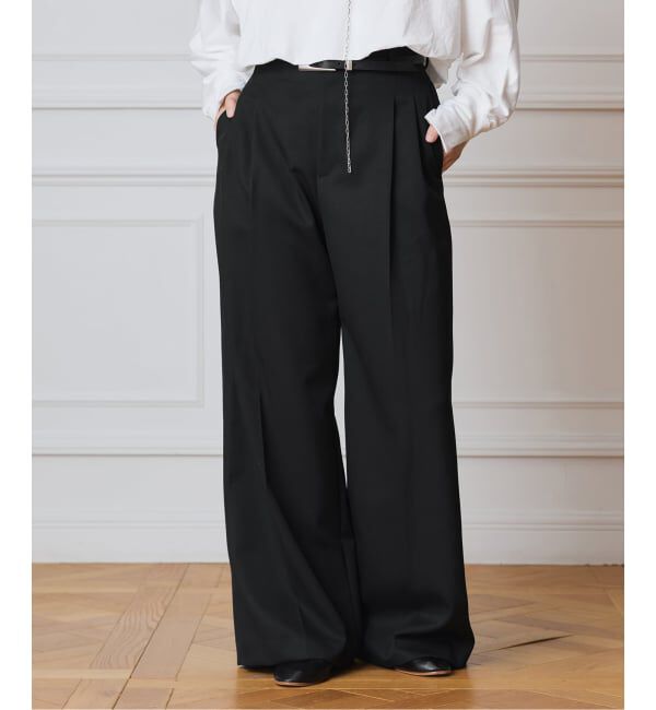 IENA LA BOUCLE「IENA LA BOUCLE サイドタックストレートパンツ」|スラックス|