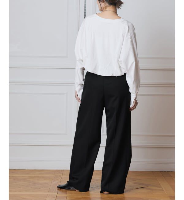 IENA LA BOUCLE「IENA LA BOUCLE サイドタックストレートパンツ」|スラックス|