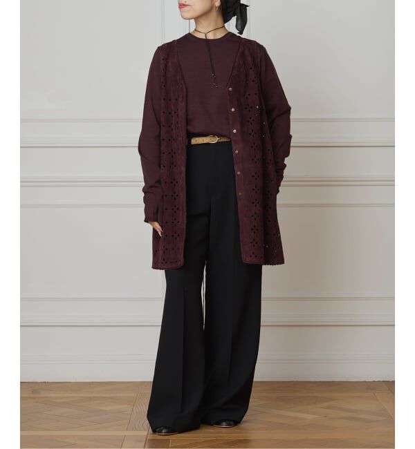 IENA LA BOUCLE「IENA LA BOUCLE サイドタックストレートパンツ」|スラックス|