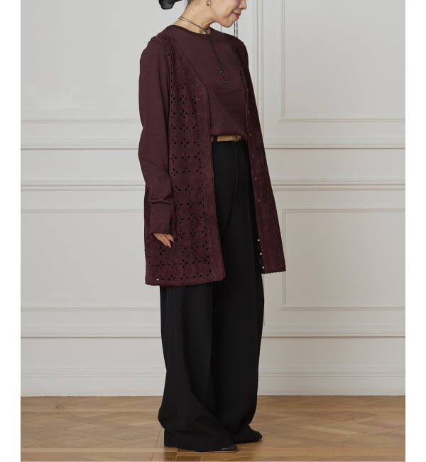 IENA LA BOUCLE「IENA LA BOUCLE サイドタックストレートパンツ」|スラックス|