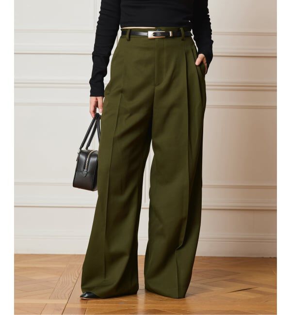 IENA LA BOUCLE「IENA LA BOUCLE サイドタックストレートパンツ」|スラックス|