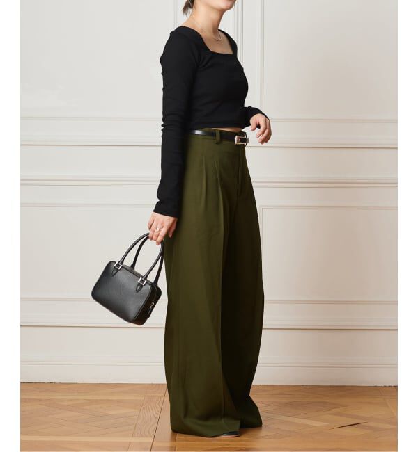 IENA LA BOUCLE「IENA LA BOUCLE サイドタックストレートパンツ」|スラックス|