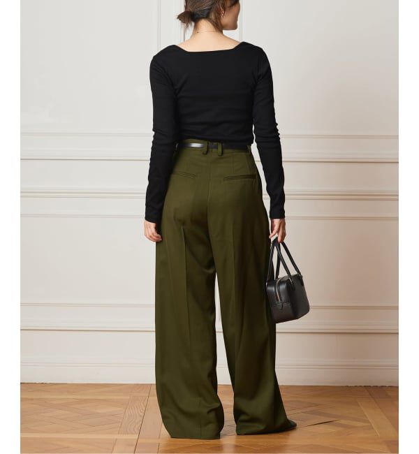 IENA LA BOUCLE「IENA LA BOUCLE サイドタックストレートパンツ」|スラックス|