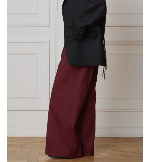 IENA LA BOUCLE「IENA LA BOUCLE サイドタックストレートパンツ」|スラックス|