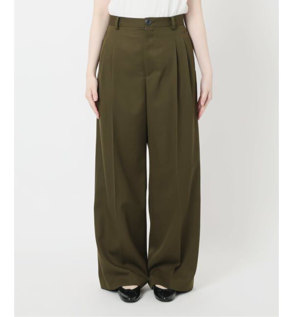 IENA LA BOUCLE「IENA LA BOUCLE サイドタックストレートパンツ」|スラックス|