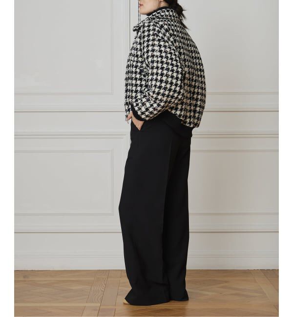 IENA LA BOUCLE「IENA LA BOUCLE サイドタックストレートパンツ」|スラックス|