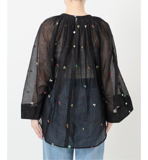 IENA LA BOUCLE「IENA LA BOUCLE フラワー刺繍ボレロブラウス」|シャツ・ブラウス|