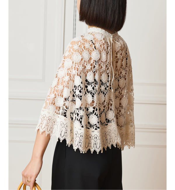 IENA LA BOUCLE「IENA LA BOUCLE レースポンチョ」|シャツ・ブラウス|