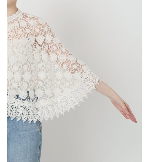 IENA LA BOUCLE「IENA LA BOUCLE レースポンチョ」|シャツ・ブラウス|
