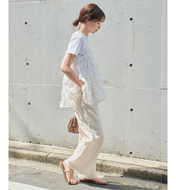 IENA「《追加》フラワーエンブロイダリー キャミソール」|キャミソール|