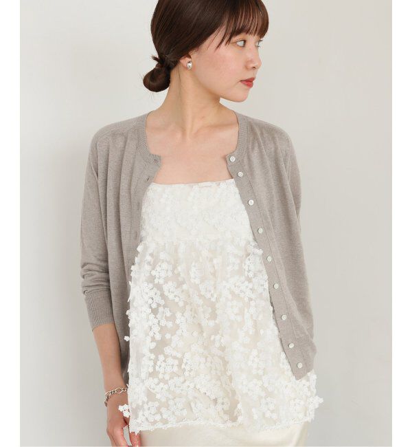 IENA「《追加》フラワーエンブロイダリー キャミソール」|キャミソール|