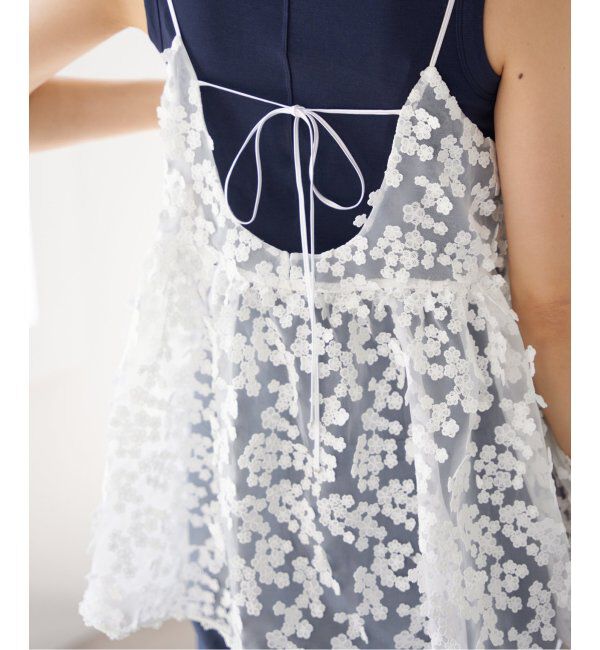 IENA「《追加》フラワーエンブロイダリー キャミソール」|キャミソール|