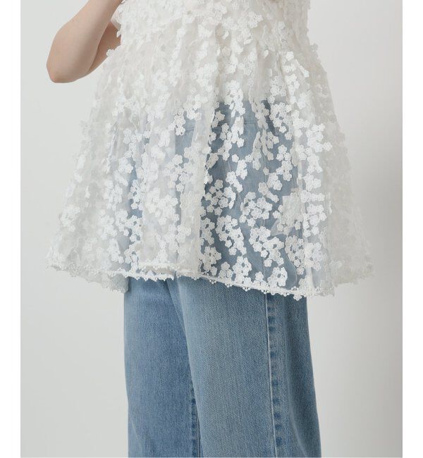 IENA「《追加》フラワーエンブロイダリー キャミソール」|キャミソール|