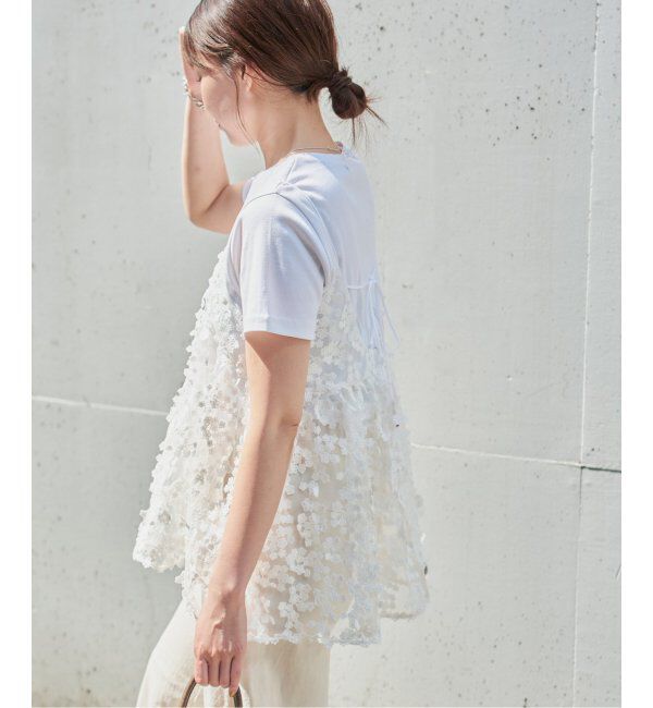 IENA「《追加》フラワーエンブロイダリー キャミソール」|キャミソール|